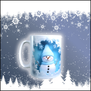 Weihnachtstasse "Schneemann" aus Kunststoff für Kinder